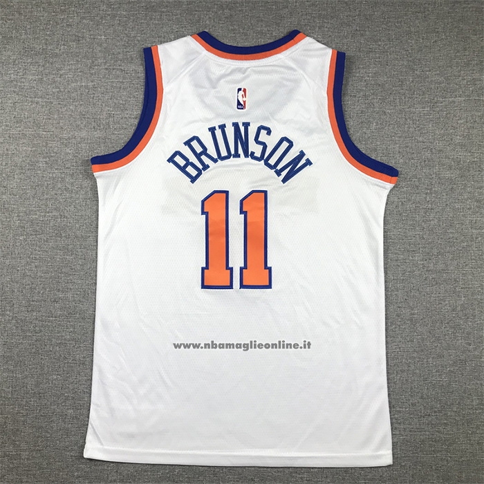 Maglia Bambino New York Knicks Jalen Brunson #11 Association 2022-23 Bianco